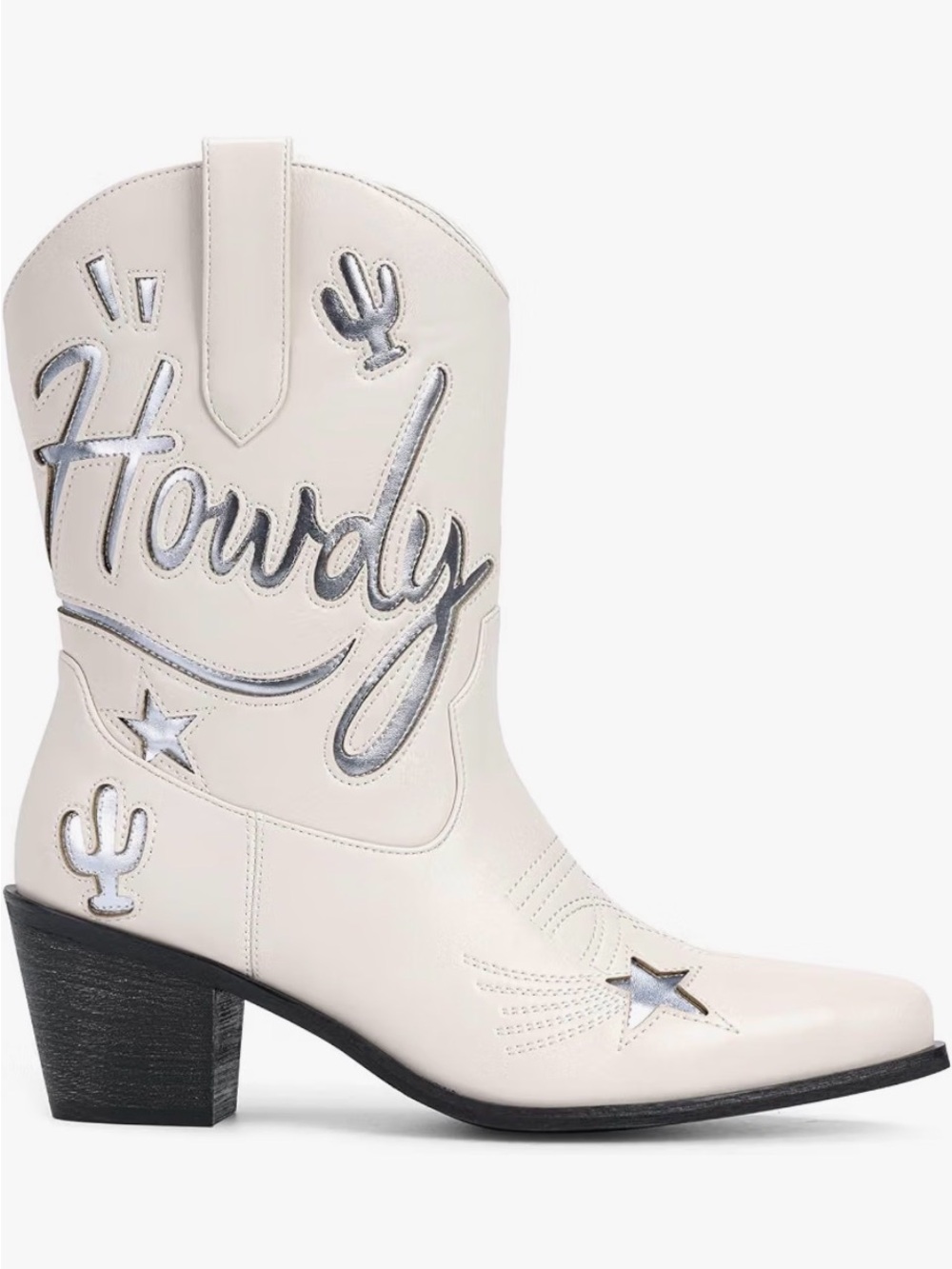 S34 Ankle Cowboy Boots for Women - Short Cowgirl Western Booties Chunky Heel Poi